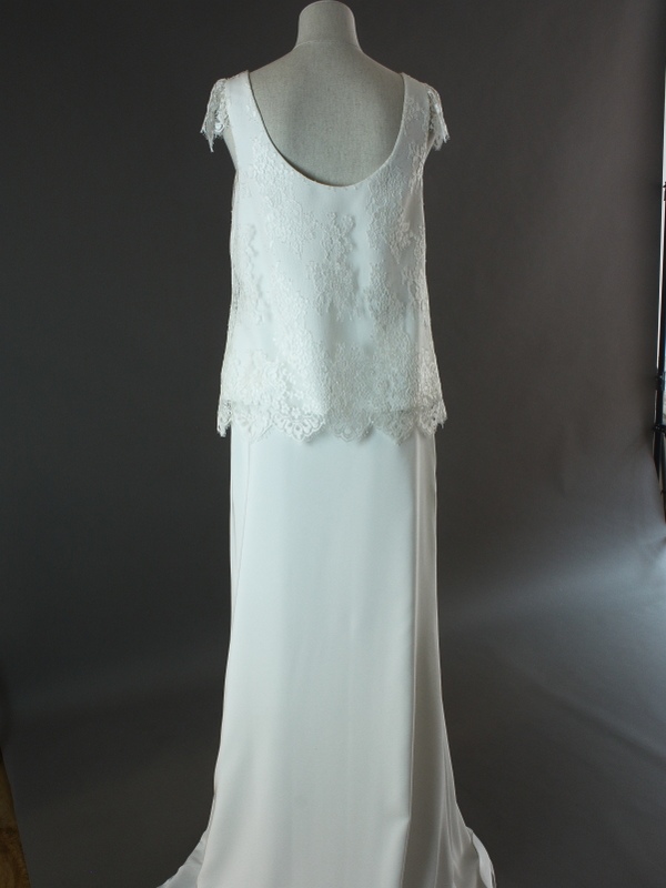 Galia et Flora - Lambert Creation - dos - la mariée à Bicyclette - robe de mariée outlet vue de dos