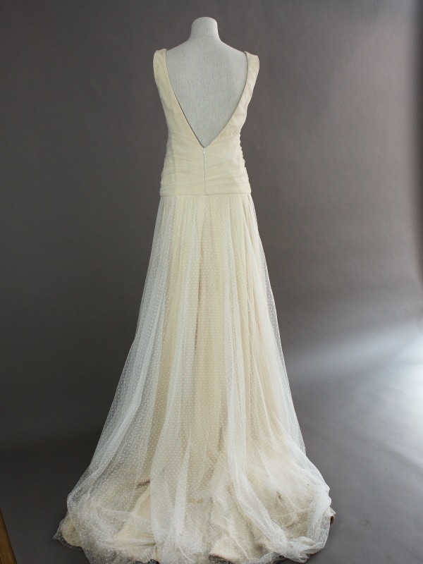 Douchka - Ann Piron - dos - la mariée à Bicyclette - robe de mariée occasion